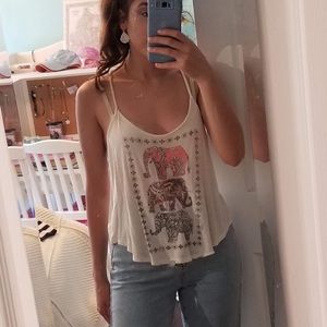 Draped Elephant Racerback Tank